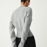 Paloma - jersey suave cuello redondo y cremallera