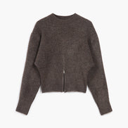 Paloma - jersey suave cuello redondo y cremallera