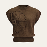 Livia - jersey de manga corta con aplique floral
