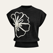 Livia - jersey de manga corta con aplique floral