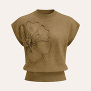 Livia - jersey de manga corta con aplique floral