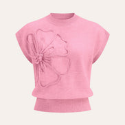 Livia - jersey de manga corta con aplique floral