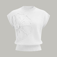 Livia - jersey de manga corta con aplique floral