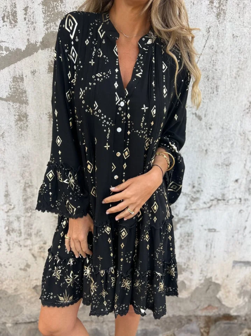 Clara - vestido estampado caída natural