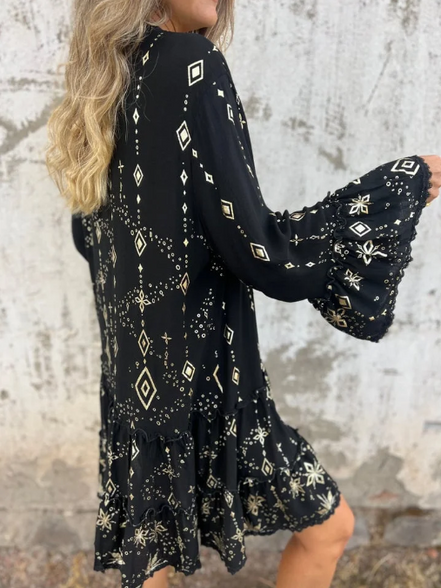 Clara - vestido estampado caída natural