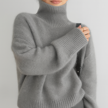 Paula - jersey de punto cuello alto