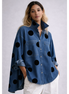 Lira - camisa denim oversize con lunares