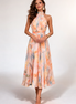 Bianca - vestido midi halter tonos pastel acuarela