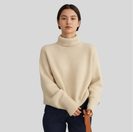 Paula - jersey de punto cuello alto