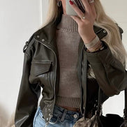 Eliana - chaqueta biker oversize efecto piel