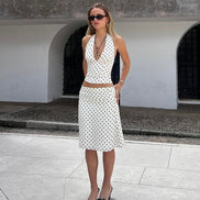 CONJUNTO HALTER MIDI ESTAMPADO