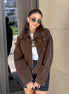 Miranda - chaqueta cropped efecto ante
