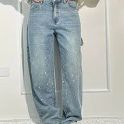 Inés - jeans balloon con efecto brillo