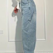 Inés - jeans balloon con efecto brillo