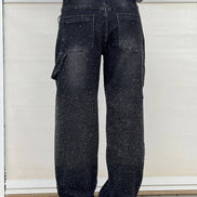 Inés - jeans balloon con efecto brillo
