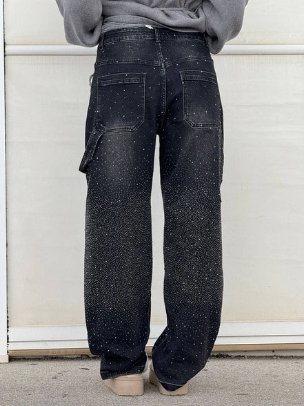 Inés - jeans balloon con efecto brillo