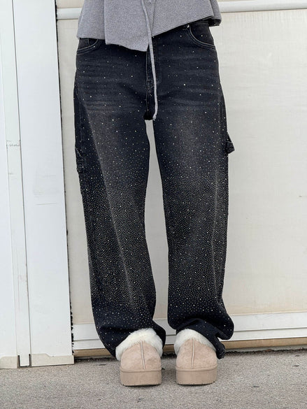 Inés - jeans balloon con efecto brillo