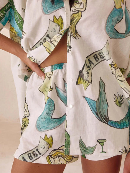 CONJUNTO CAMISERO ESTAMPADO SIRENA