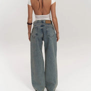 Alma - jeans azules con efecto transparente