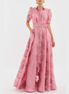 Amara - vestido rosa con mangas abullonadas