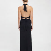 Alessandra - vestido largo halter con espalda descubierta