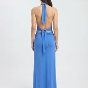Alessandra - vestido largo halter con espalda descubierta