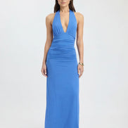 Alessandra - vestido largo halter con espalda descubierta