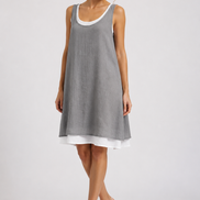 Lúa - vestido fluido sin mangas de doble capa