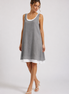 Lúa - vestido fluido sin mangas de doble capa