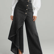 Elara - pantalón denim con volante
