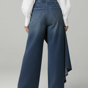 Elara - pantalón denim con volante