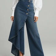 Elara - pantalón denim con volante