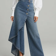 Elara - pantalón denim con volante