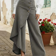 Elara - pantalón denim con volante