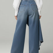 Elara - pantalón denim con volante