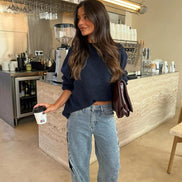 Cloe - jeans rectos con print de estrellas