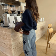 Cloe - jeans rectos con print de estrellas