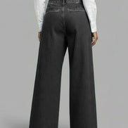 Daria - pantalón denim wide leg cruzado