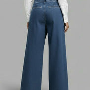 Daria - pantalón denim wide leg cruzado