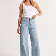 Alba - Pantalón vaquero campana tiro alto