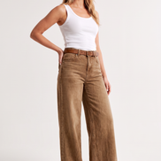 Alba - Pantalón vaquero campana tiro alto