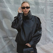 Daniela - chaqueta de cuero asimétrica