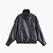 Daniela - chaqueta de cuero asimétrica